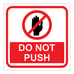 תמונה של שלט - DO NOT PUSH