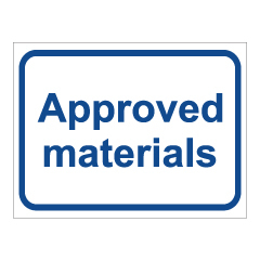 תמונה של שלט - Approved materials