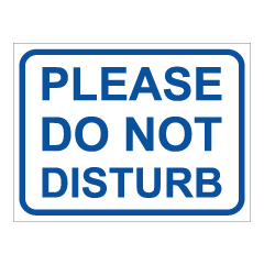 תמונה של שלט - PLEASE DO NOT DISTURB