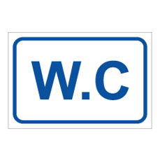 שלט - W.C