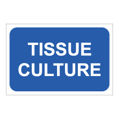 תמונה של שלט - TISSUE CULTURE - רקע כחול