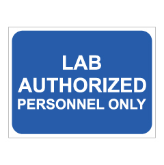 תמונה של שלט - LAB AUTHORIZED - PERSONNEL ONLY - רקע כחול