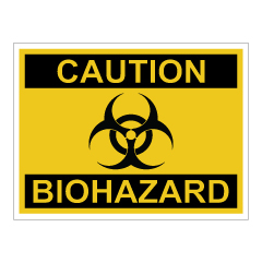 תמונה של שלט - סכנת קרינה - CAUTION BIOHAZARD