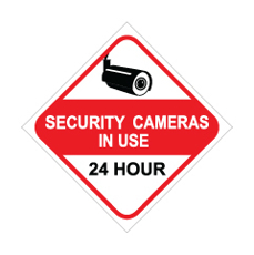 שלט - SECURITY CAMERAS IN USE 24 HOUR