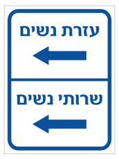 שלט - הכוונה בבית כנסת