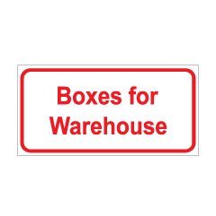 תמונה של שלט - Boxes for Warehouse