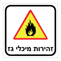 תמונה של שלט - זהירות ! מיכלי גז