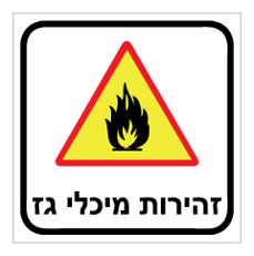 שלט - זהירות ! מיכלי גז
