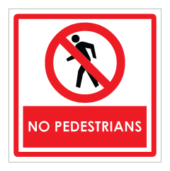 תמונה של שלט - NO PEDESTRIANS