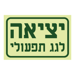 תמונה של שלט פולט אור - יציאה לגג תפעולי