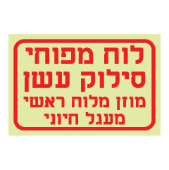 תמונה של שלט פולט אור - לוח מפוחי סילוק עשן