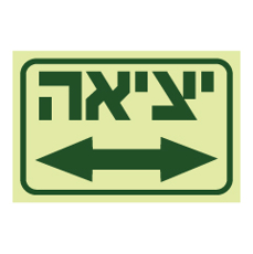 שלט פולט אור - יציאה דו כוונית