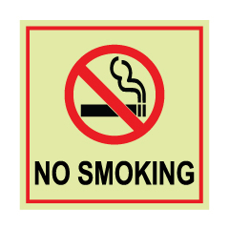 שלט פולט אור - NO SMOKING