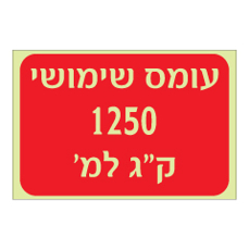 שלט פולט אור - עומס שימושי 1250 קילוגרם למטר