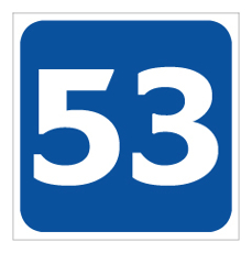 שלט - מספר בניין - 53