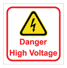 שלט - DANGER - HIGH VOLTAGE