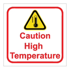 שלט - CAUTION - HIGH TEMPERATURE