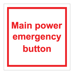 תמונה של שלט - MAIN POWER EMERGENCY BUTTON