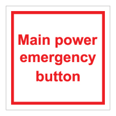 שלט - MAIN POWER EMERGENCY BUTTON