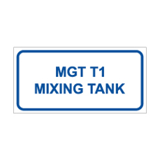 שלט - MGT T1 MIXING TANK