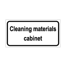 שלט - CLEANING MATERIALS CABINET