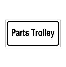 שלט - PARTS TROLLEY
