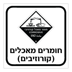 תמונה של שלט - חומרים מאכלים - קורוזובים