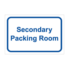 שלט - Secondary Packing Room