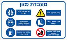 שלט - אמצעי מיגון במעבדת מזון