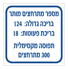 תמונה של שלט - מספר מתרחצים מותר