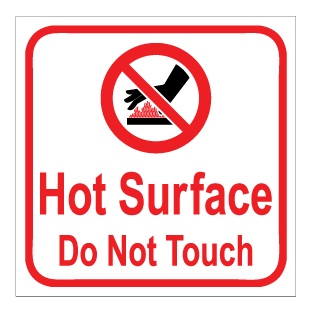 תמונה של שלט - HOT SURFACE - DO NOT TOUCH