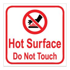 שלט - HOT SURFACE - DO NOT TOUCH