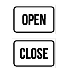 שלט - OPEN CLOSE - דו צדדי
