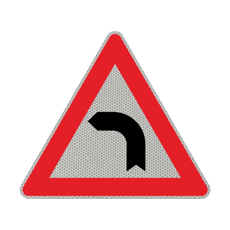תמרור 103 - עקומה חדה שמאלה