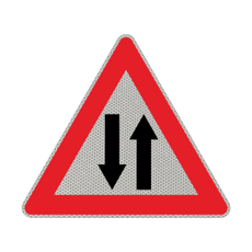 שלט - תמרור 145 - תנועה דו סטרית