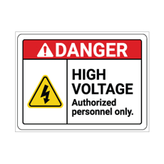 שלט - DANGER - HIGH VOLTAGE