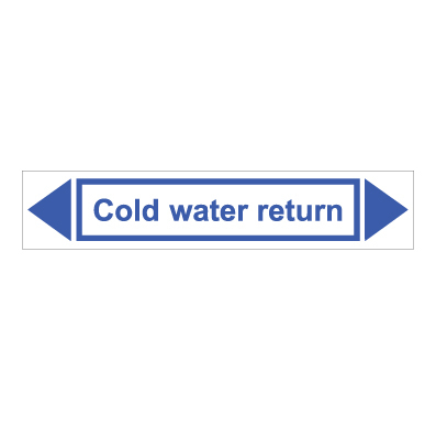 מדבקה - COLD WATER RETURN