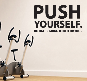 מדבקת קיר - Push yourself