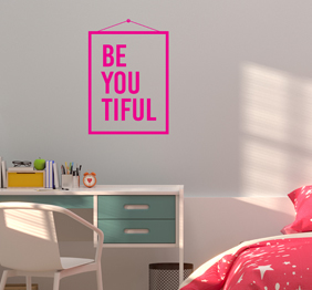 מדבקת קיר - BEYOUTIFUL