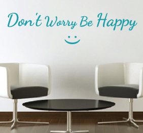 מדבקת קיר - don‘t worry be happy