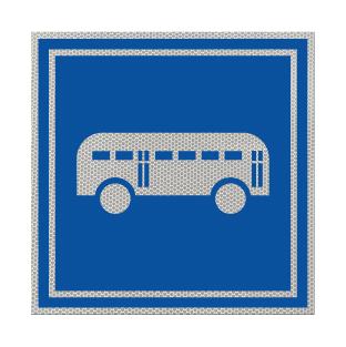שלט - תמרור 501 - נתיב תחבורה ציבורית - לאוטובוסים בלבד