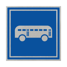 שלט - תמרור 501 - נתיב תחבורה ציבורית - לאוטובוסים בלבד