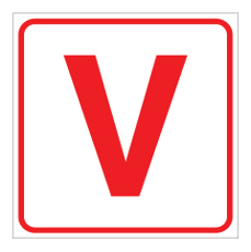 שלט - אות V
