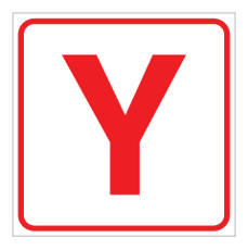 שלט - אות Y