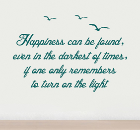 מדבקת קיר - Happiness can be found..