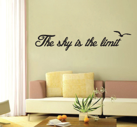 מדבקת קיר - The sky is the limit