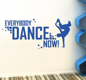 מדבקת קיר - Everybody dance now