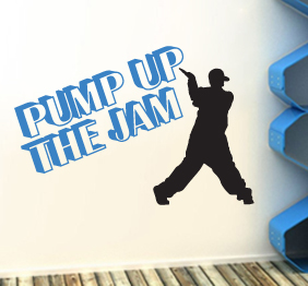 מדבקת קיר - dance - pump up the jam
