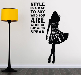 מדבקת קיר - style without speak