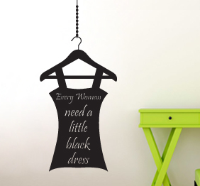מדבקת קיר - Black dress